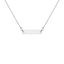 Load image into Gallery viewer, Engraved Silver Bar Chain Necklace - noahzshop